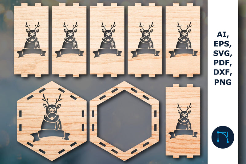 laser cut Christmas lantern SVG bundle SVG MD JOYNAL ABDIN 