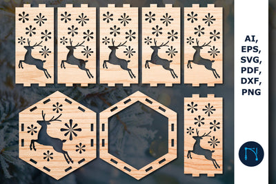 laser cut Christmas lantern SVG bundle SVG MD JOYNAL ABDIN 