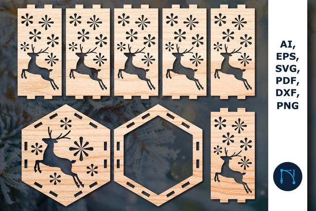 laser cut Christmas lantern SVG bundle SVG MD JOYNAL ABDIN 