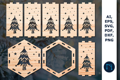 laser cut Christmas lantern SVG bundle SVG MD JOYNAL ABDIN 
