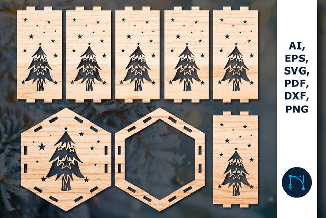 laser cut Christmas lantern SVG bundle SVG MD JOYNAL ABDIN 