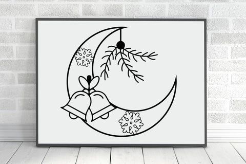 Laser Cut Christmas Moon SVG Bundle SVG Regulrcrative 