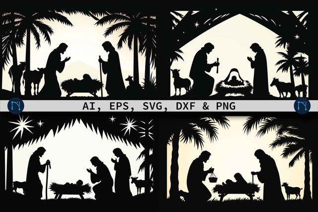 Laser Cut Christmas Nativity Bundle SVG SVG MD JOYNAL ABDIN 