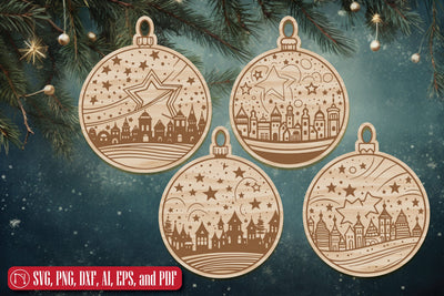 Laser Cut Christmas Ornament SVG Bundle SVG MD JOYNAL ABDIN 