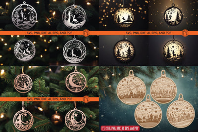 Laser Cut Christmas Ornament SVG Bundle SVG MD JOYNAL ABDIN 