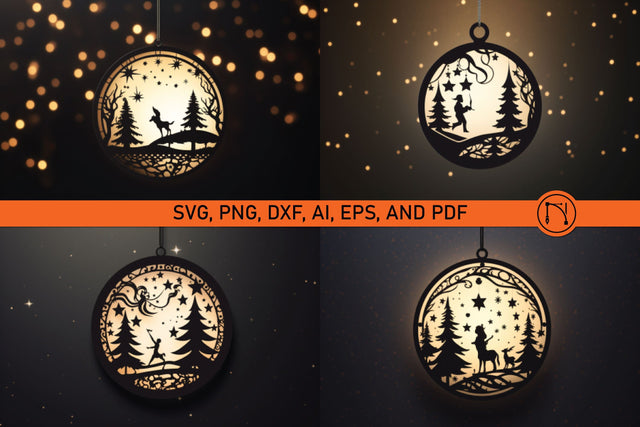 Laser Cut Christmas Ornament SVG Bundle SVG MD JOYNAL ABDIN 