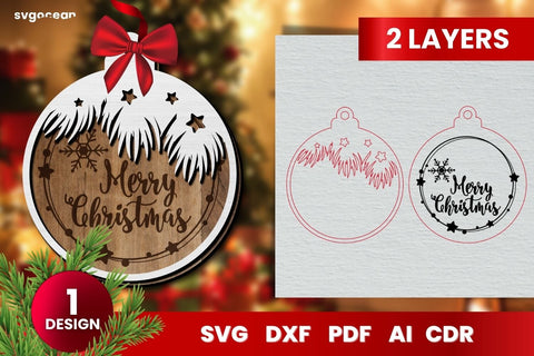 Laser Cut Christmas Ornaments SVG | 3D Layered | Glowforge SVG SvgOcean 
