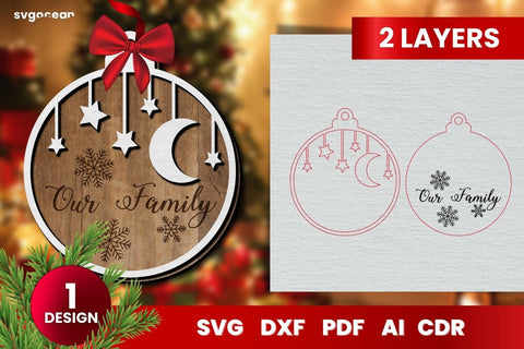 Laser Cut Christmas Ornaments SVG | 3D Layered | Glowforge SVG SvgOcean 
