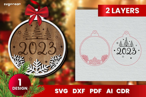 Laser Cut Christmas Ornaments SVG | 3D Layered | Glowforge SVG SvgOcean 