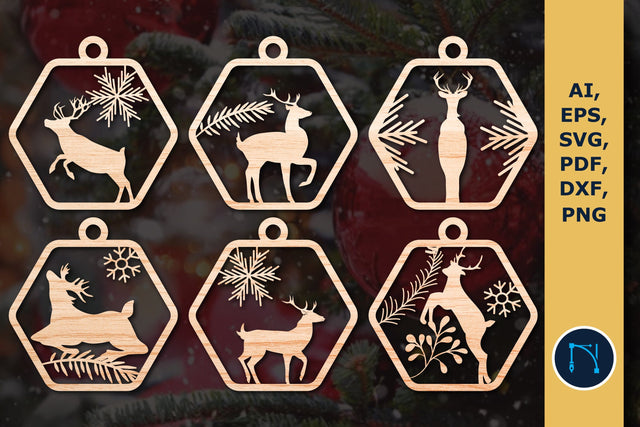 laser cut Christmas Reindeer SVG bundle SVG MD JOYNAL ABDIN 