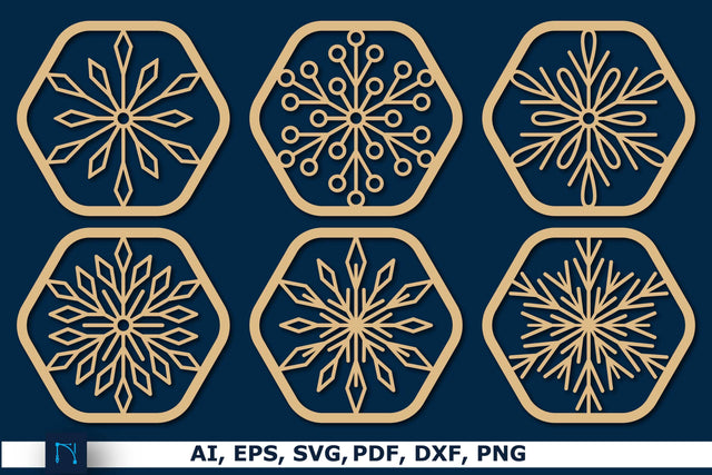 Laser-cut Christmas Snow SVG Bundle SVG MD JOYNAL ABDIN 