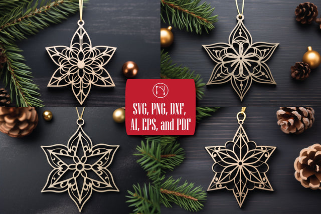 Laser Cut Christmas Star SVG Bundle SVG MD JOYNAL ABDIN 