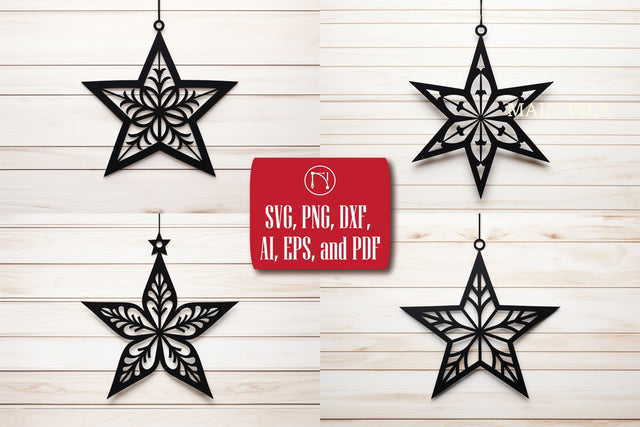 Laser Cut Christmas Star SVG Bundle SVG MD JOYNAL ABDIN 