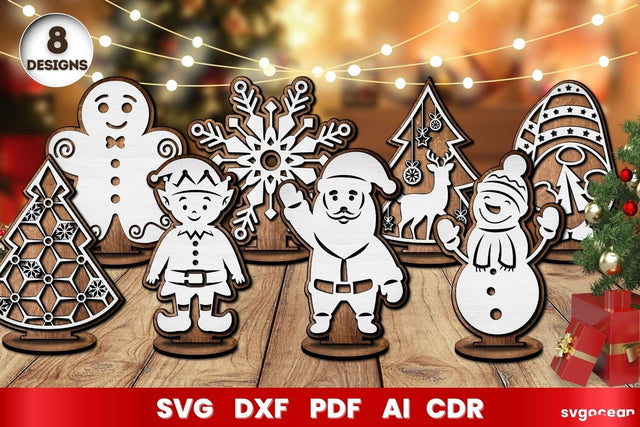 Laser Cut Christmas SVG | 3D Layered | Glowforge SVG SvgOcean 