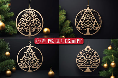 Laser Cut Christmas Tree Sign SVG Bundle SVG MD JOYNAL ABDIN 