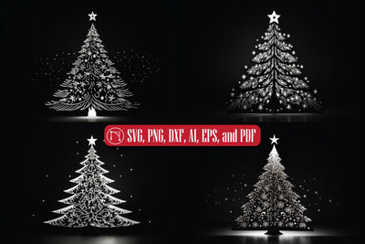 Laser Cut Christmas Tree Stand with Glass SVG Bundle SVG MD JOYNAL ABDIN 