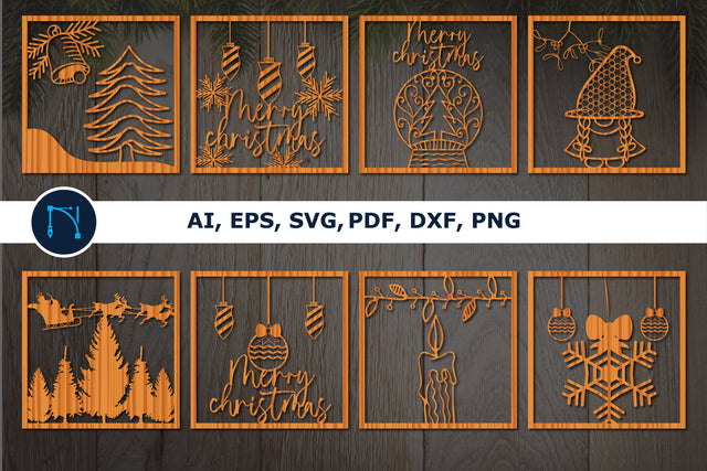 laser cut Christmas wall decor SVG bundle SVG MD JOYNAL ABDIN 