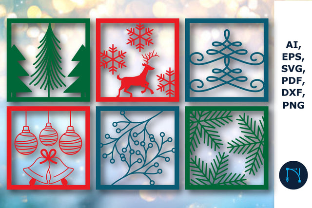 laser cut Christmas wall decor SVG bundle SVG MD JOYNAL ABDIN 