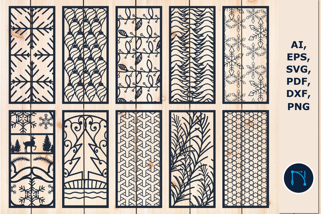 laser cut Christmas wall panel SVG bundle SVG MD JOYNAL ABDIN 