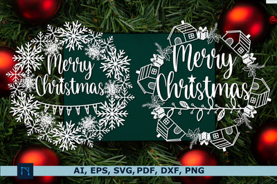 laser cut Christmas Wreaths bundle SVG SVG MD JOYNAL ABDIN 