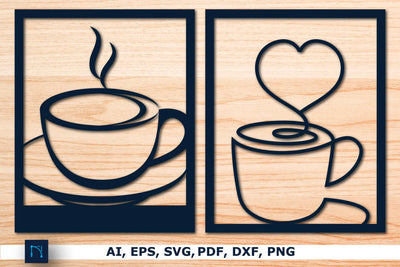 Laser-cut Coffee Decor SVG bundle SVG MD JOYNAL ABDIN 