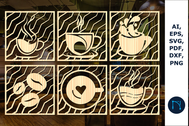 laser cut coffee decor SVG file bundle SVG MD JOYNAL ABDIN 
