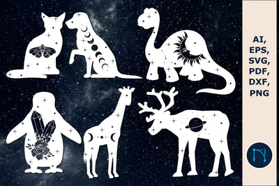 laser cut Cosmic animal SVG bundle SVG MD JOYNAL ABDIN 