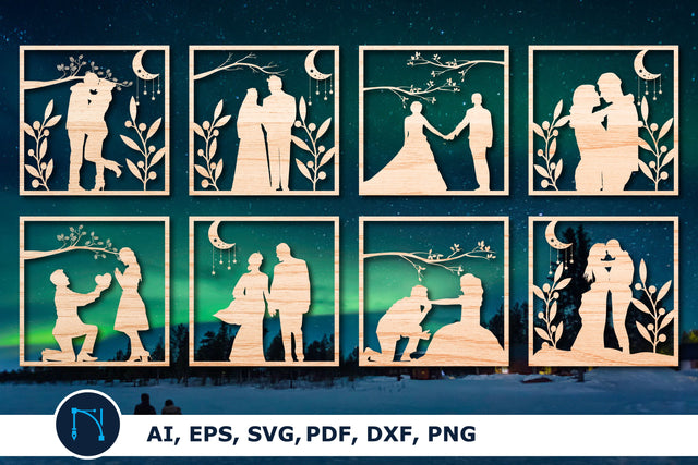 Laser Cut Couple Decor Set SVG Bundle SVG MD JOYNAL ABDIN 