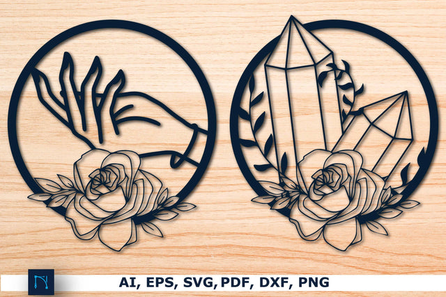 Laser cut Cristal Floral Decor SVG Bundle SVG MD JOYNAL ABDIN 