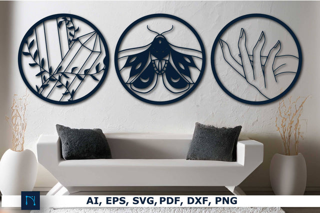 Laser-cut crystal Wall Decor SVG Bundle SVG MD JOYNAL ABDIN 