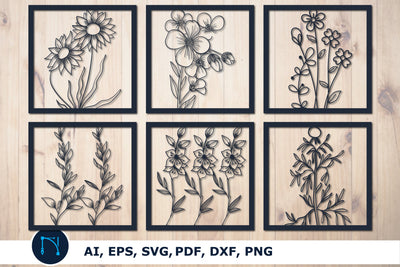 laser cut decorative flowers SVG bundle SVG MD JOYNAL ABDIN 