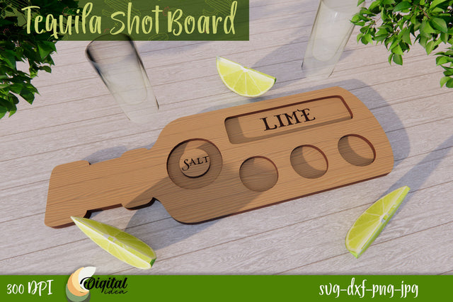 Laser Cut Design 3D. Kitchen Decor SVG. Tequila Shot Board. SVG Evgenyia Guschina 