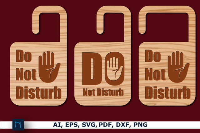 Laser Cut Do Not Disturb sign SVG Bundle SVG MD JOYNAL ABDIN 