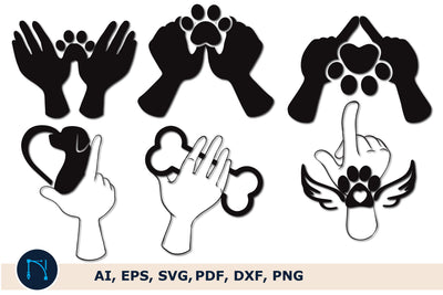 laser cut dog paw SVG bundle SVG MD JOYNAL ABDIN 