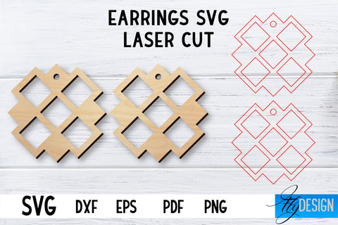 Laser Cut Earrings SVG Bundle | Earrings SVG Design | CNC files SVG Fly Design 