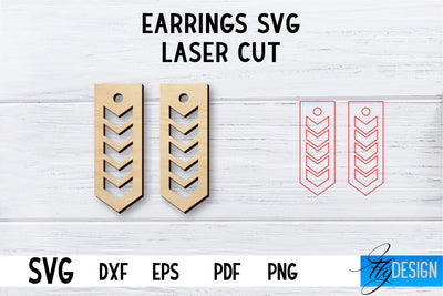 Laser Cut Earrings SVG | Earrings SVG Design | CNC files SVG Fly Design 