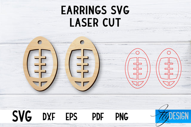 Laser Cut Earrings SVG | Earrings SVG Design | CNC files SVG Fly Design 