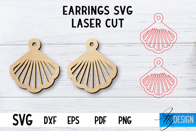 Laser Cut Earrings SVG | Earrings SVG Design | CNC files SVG Fly Design 