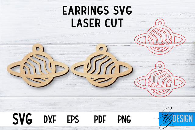 Laser Cut Earrings SVG | Earrings SVG Design | CNC files SVG Fly Design 
