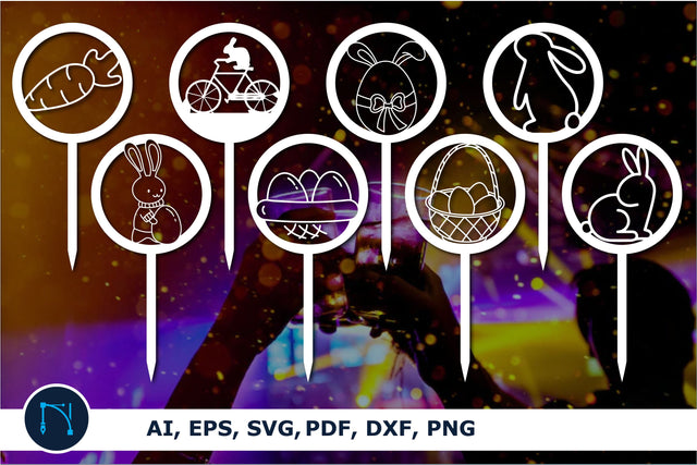 laser cut easter cake topper bundle SVG MD JOYNAL ABDIN 