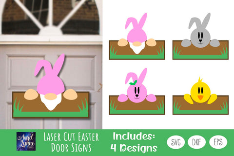 Laser Cut Easter Signs | Easter Door Sign SVG SVG Angel Lynne Designs 