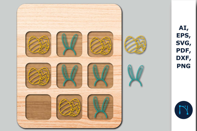 Laser cut Easter Tic Tac Toe Game SVG SVG MD JOYNAL ABDIN 