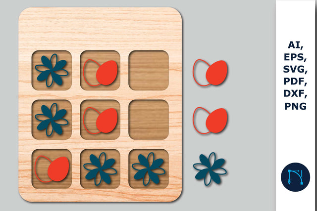 Laser cut Easter Tic Tac Toe Game SVG SVG MD JOYNAL ABDIN 