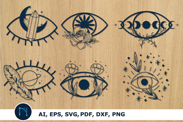 laser cut Eye Mystical Symbol SVG bundle SVG MD JOYNAL ABDIN 