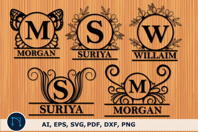 laser cut Family Monogram SVG bundle SVG MD JOYNAL ABDIN 