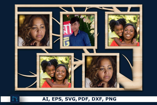 Laser Cut Family Photo Frame SVG SVG MD JOYNAL ABDIN 