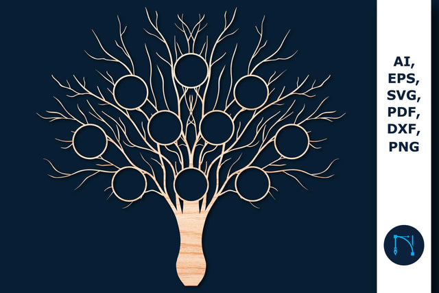 laser Cut Family Tree 10 Members SVG SVG MD JOYNAL ABDIN 