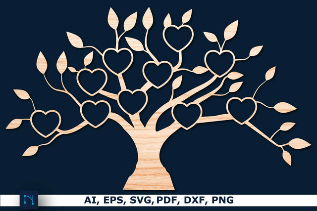 laser Cut Family Tree 10 Members SVG SVG MD JOYNAL ABDIN 