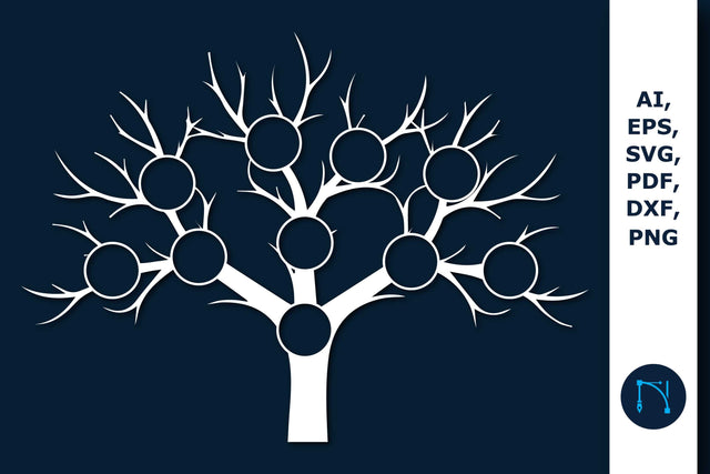 laser Cut Family Tree 10 Members SVG SVG MD JOYNAL ABDIN 