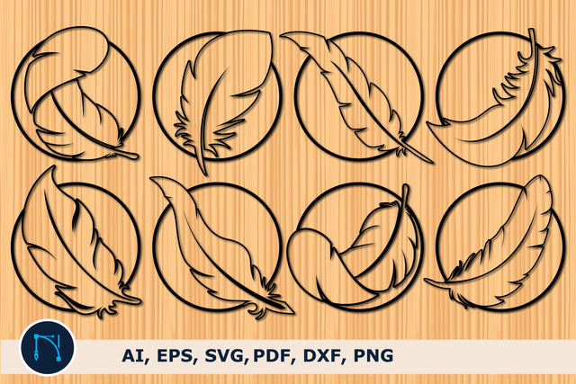 laser cut feather Wall Art SVG bundle SVG MD JOYNAL ABDIN 